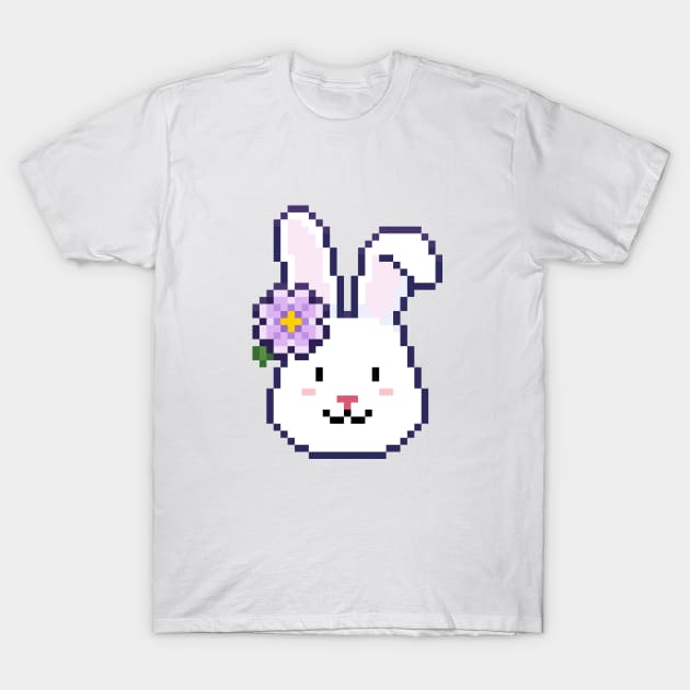 Floral Bunny T-Shirt by katnanigans